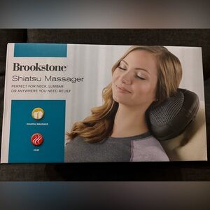 Brookstone Neck and Lumbar Shiatsu Massager - Gray and Black